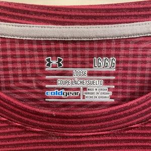 Under Armour, Long Sleeve, Large, Dark Red